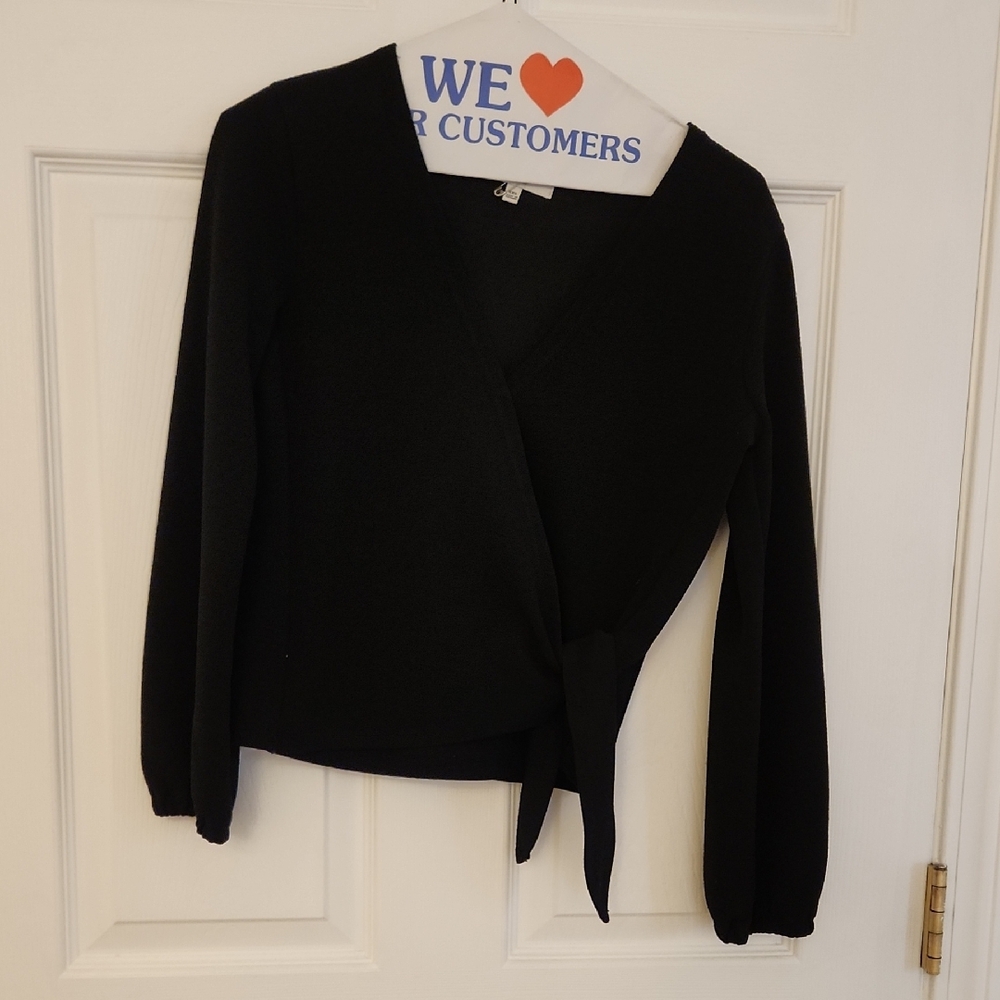 Madewell, Wrap top, Black, XXS